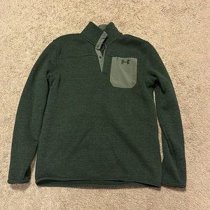 Under Armour Fleece Lined Sweater (1/4 Button); Size Medium